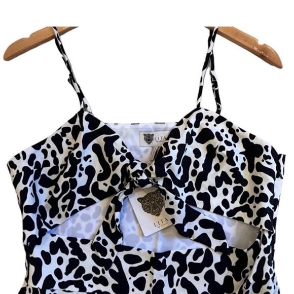 Revolve Lita by Ciara Tie Front Jumpsuit in King Cheetah Print NWT-$398 - Picture 3 of 7